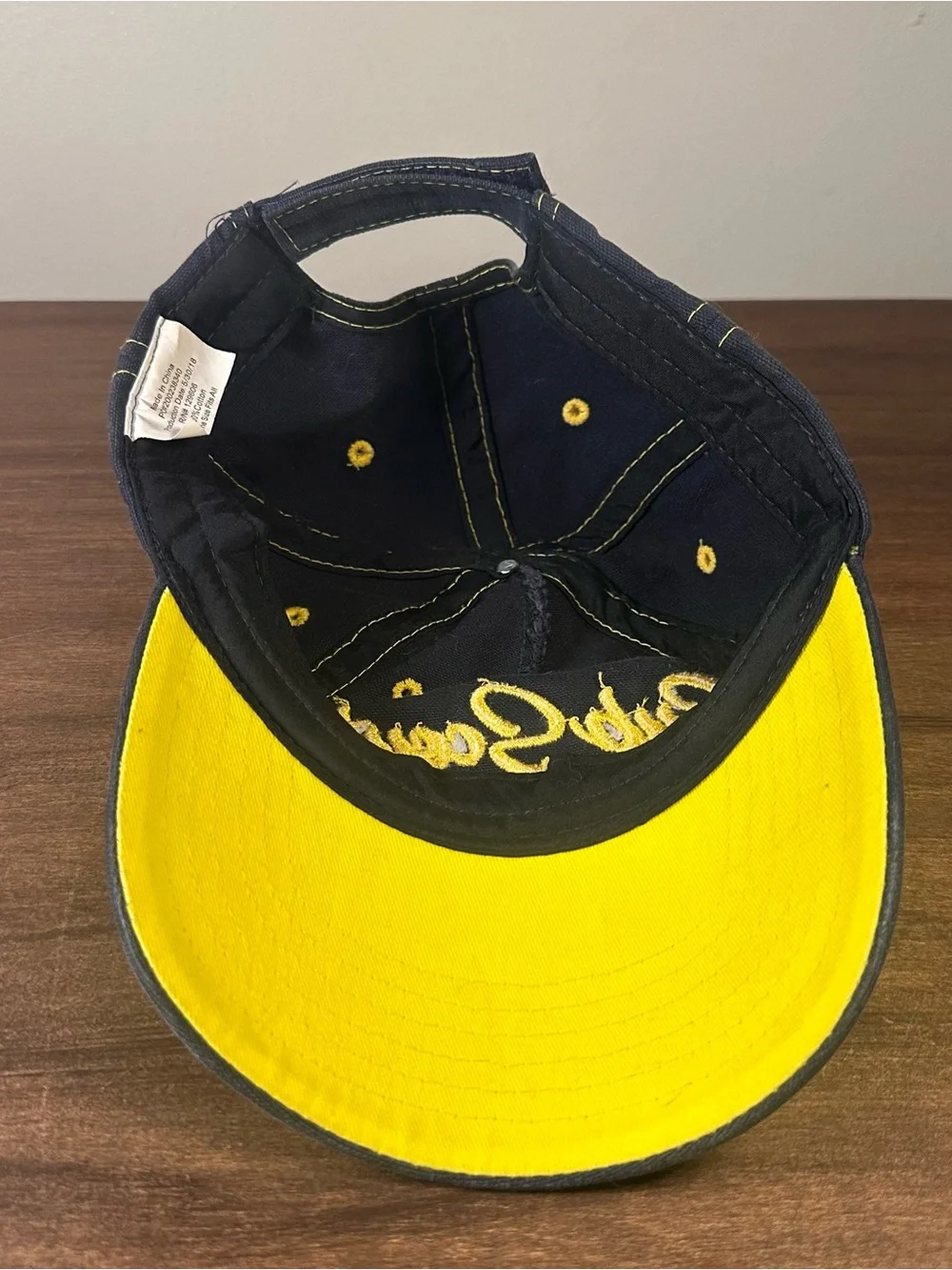 Cub Scouts Hat Cap Baseball Strap Back Youth Blue Yellow Embroidered Wolf Logo